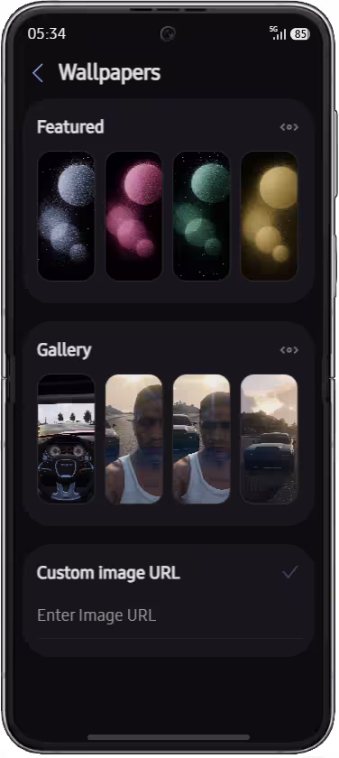 YSeries display and wallpaper settings